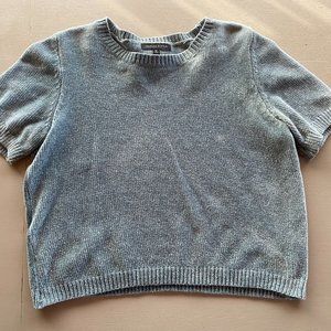 Kendall and Kylie Cropped Short-Sleeved Sweater - Size M